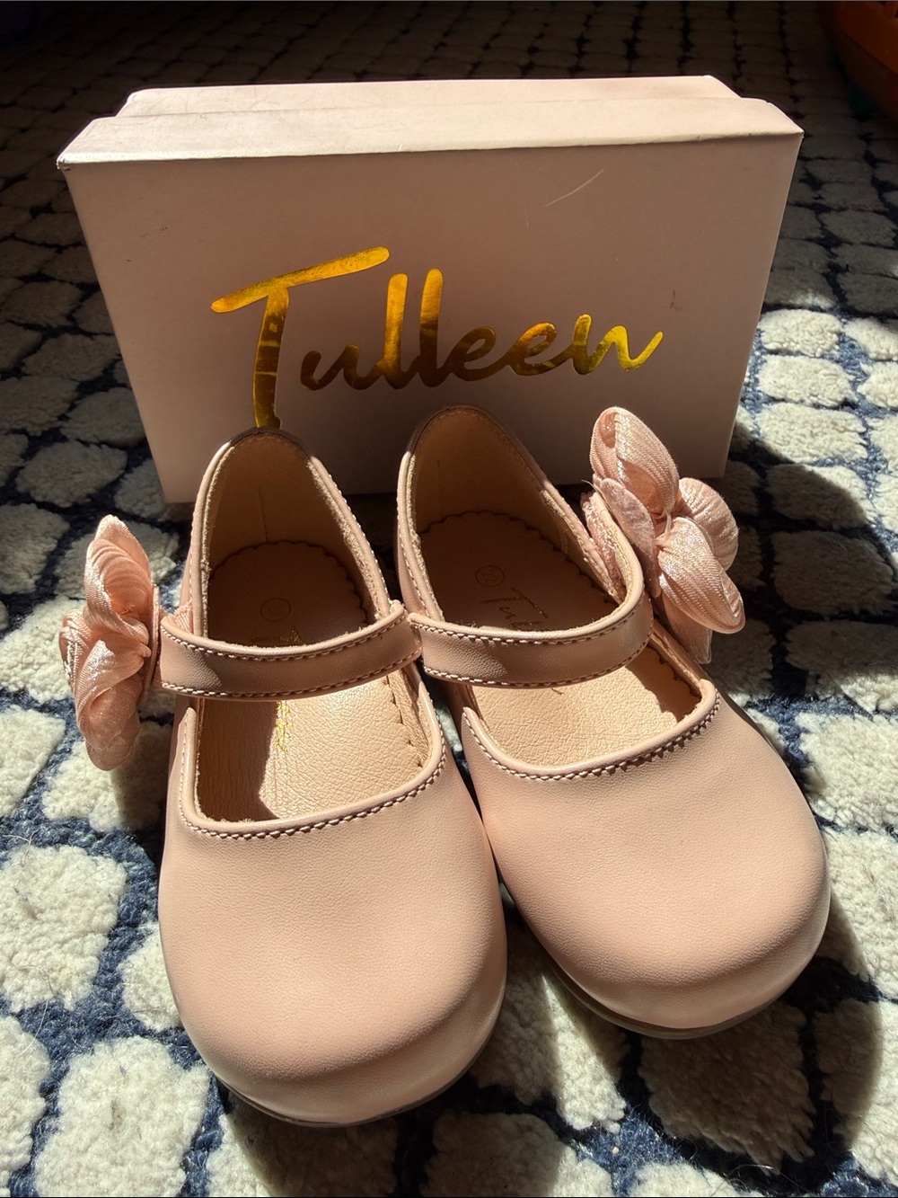 Tulleen Yasmine Blooming Flats Toddler Size 6.5 (22) - Brand New